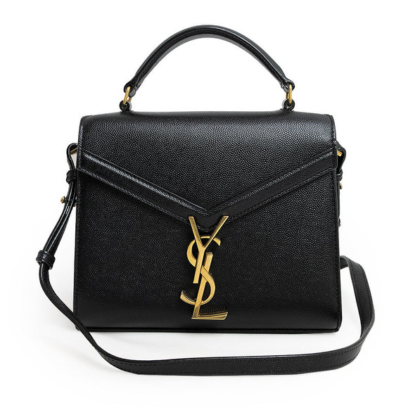 Yves Saint Laurent Cassandra Shoulder Handbag Calfskin Black - Picture 1 of 10